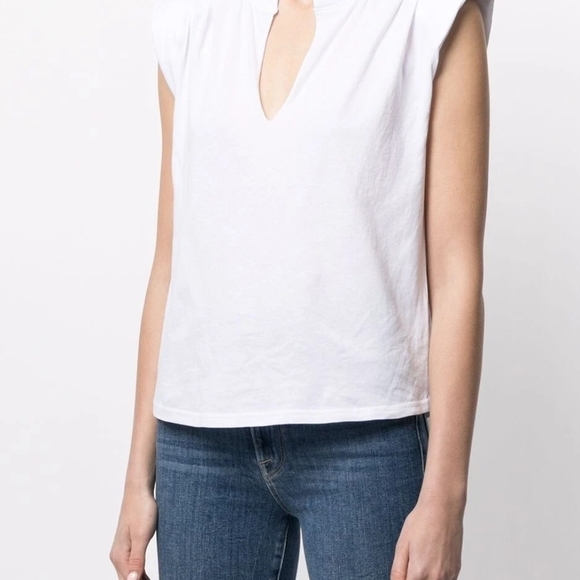Frame Denim Tops - FRAME White Sleeveless Women's Top